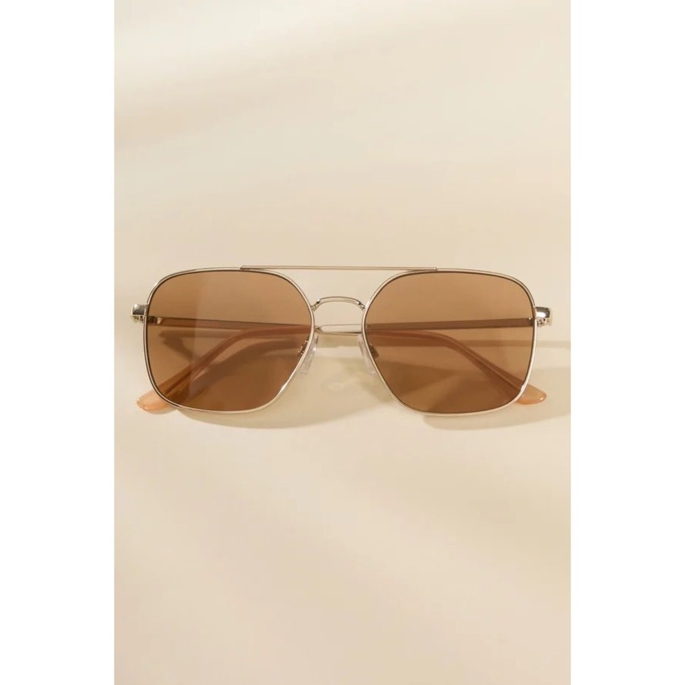 Altar'd State Square Aviator Sunglasses BmTinted Lens Double Bridge Wire Frame